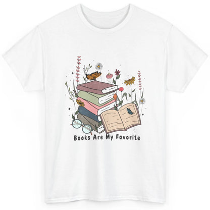 Vintage Books Are My Favorite Floral Bookish Reading Retro Classic Unisex T-Shirt