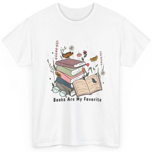 Vintage Books Are My Favorite Floral Bookish Reading Retro Classic Unisex T-Shirt