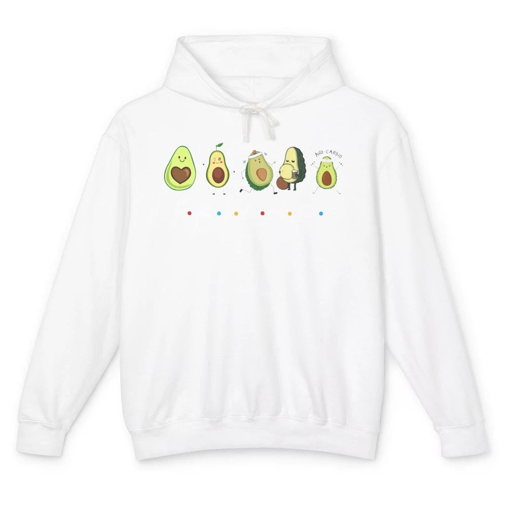 Avocado Friends Funny Avocado Running Drinking Avocado Lover Unisex Lightweight Hoodie