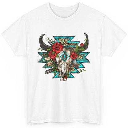 Aztec Heifer Skull Roses Cowboy Floral Leopard Vintage Texas Classic Unisex T-Shirt