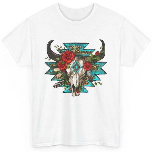 Aztec Heifer Skull Roses Cowboy Floral Leopard Vintage Texas Classic Unisex T-Shirt