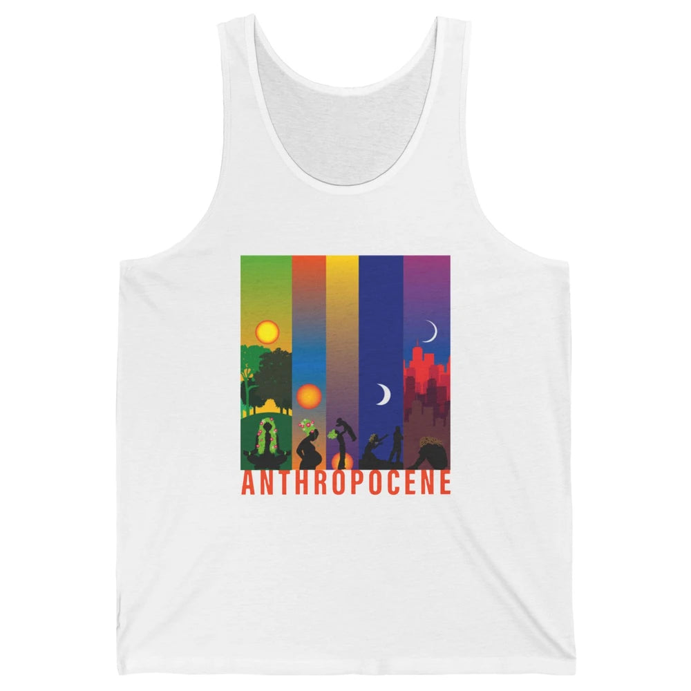 Anthropocene Mother Earth Evolution Earth Day Awareness Unisex Jersey Tank