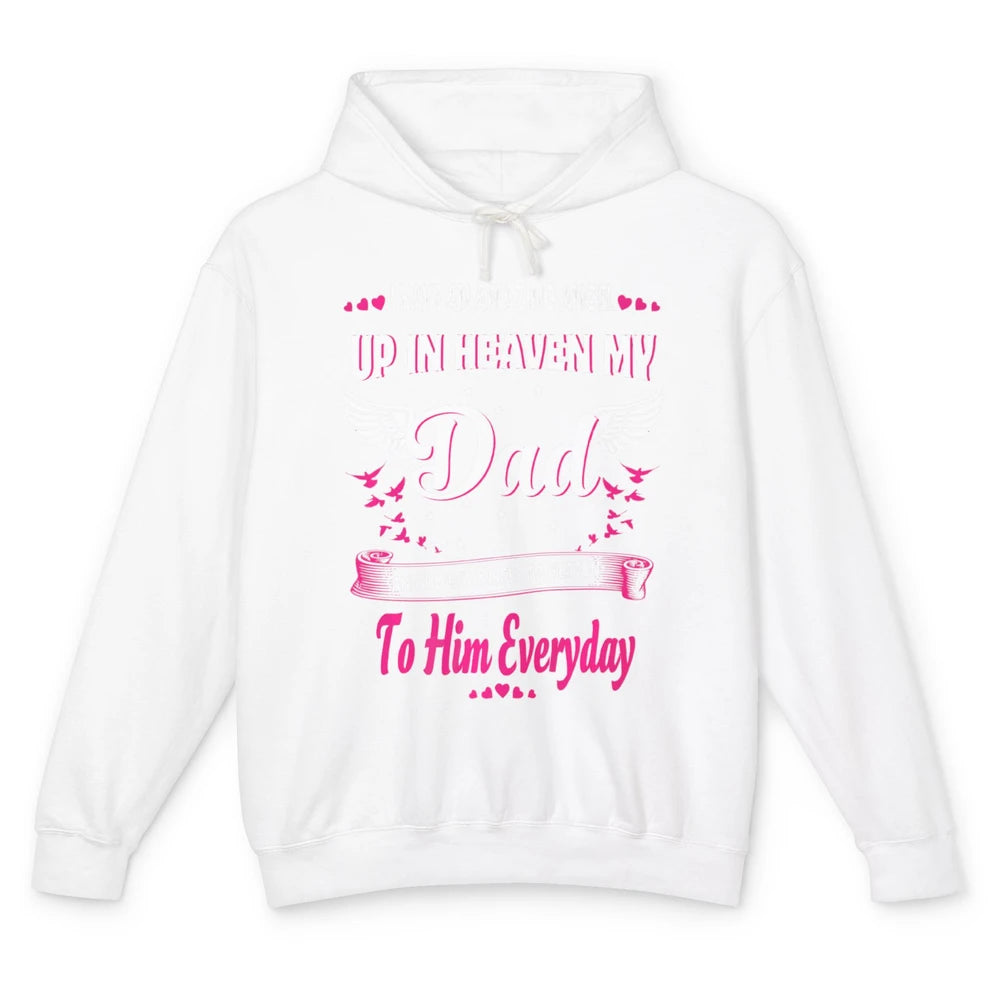 Heaven Beautiful Dad In Heaven Angel Wings Father Guardian Unisex Lightweight Hoodie