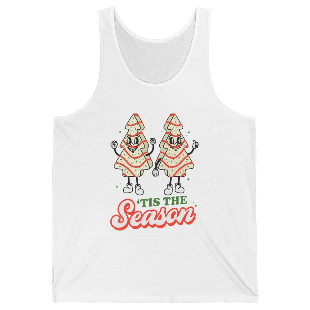 Merry Christmas Little Tis The Season Xmas Tree Cookies Snow Unisex Jersey Tank