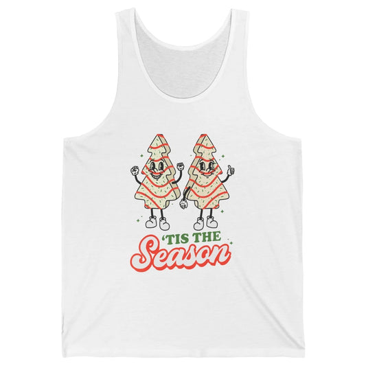 Merry Christmas Little Tis The Season Xmas Tree Cookies Snow Unisex Jersey Tank