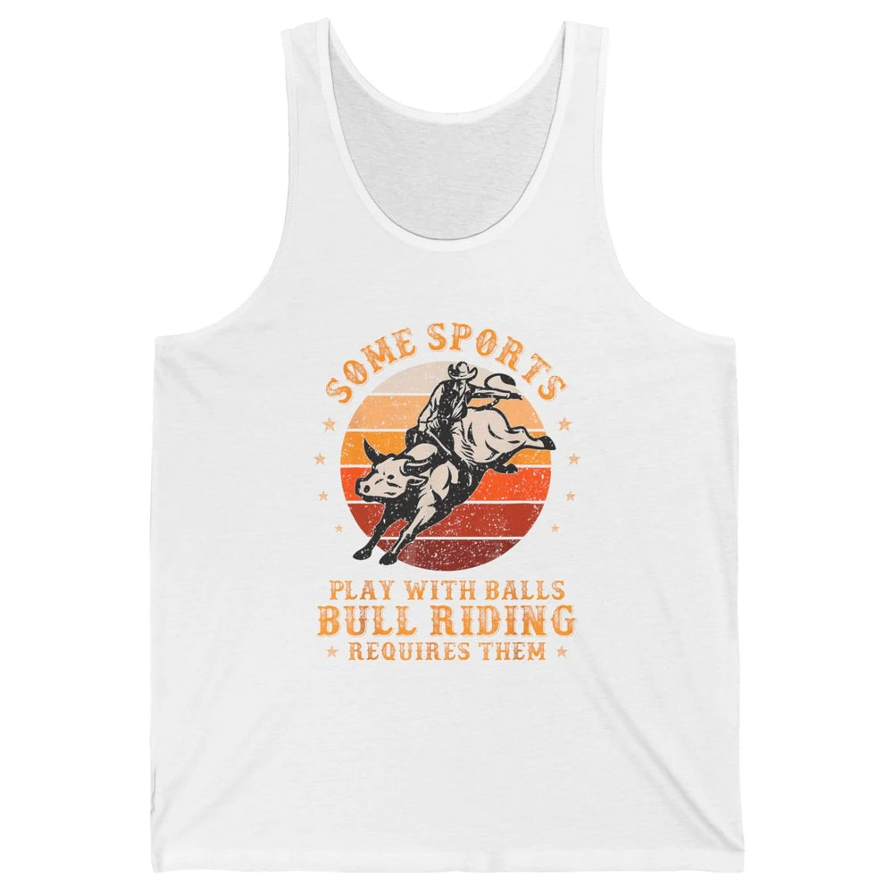 Rodeo Bull Riding Vintage Cowboy Western Country Ranch Bull Rider Howdy Unisex Jersey Tank