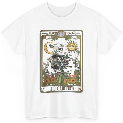 Floral Skeleton Gardening Tarot The Gardener Plant Lovers Classic Unisex T-Shirt