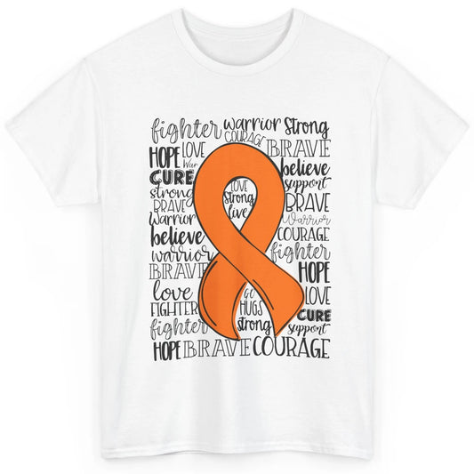 Functional Neurological Disorder FND Orange Ribbon Hope Love Classic Unisex T-Shirt