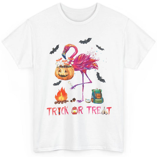 Flamingo Trick or Treat Halloween Camping Lovers Gift Classic Unisex T-Shirt