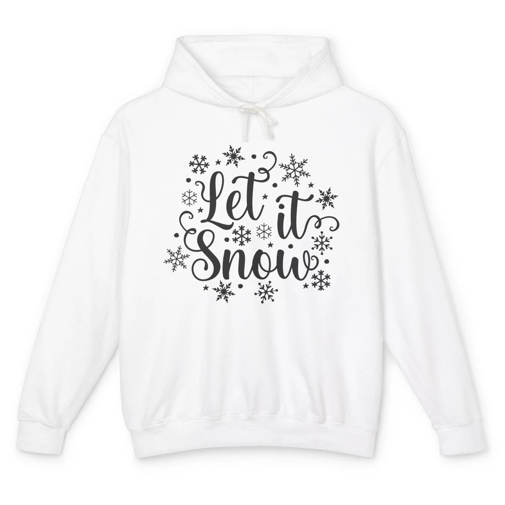 Funny Snowflakes Let It Snow Man Christmas Costume Men Women Unisex Lightweight Hoodie