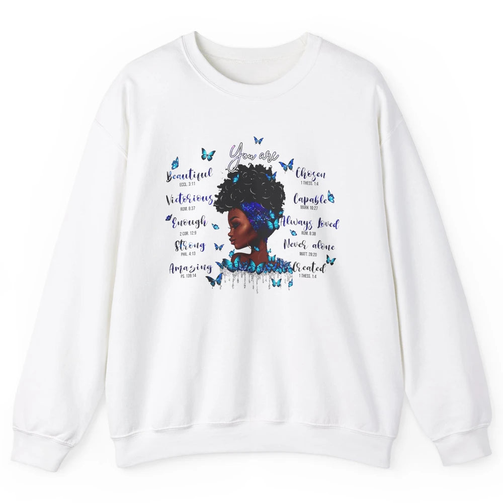 Black Girl God Says I Am Afro Woman Christian Religious Gift Unisex Crewneck Sweatshirt