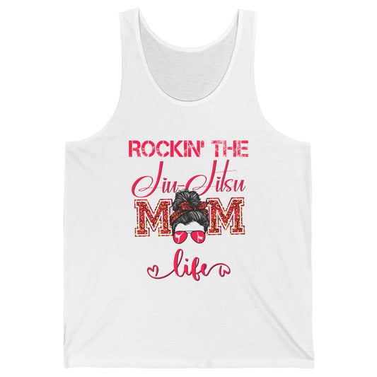 Vintage Messy Bun Jiu Jitsu Mom Life Taekwondo Martial Art Unisex Jersey Tank