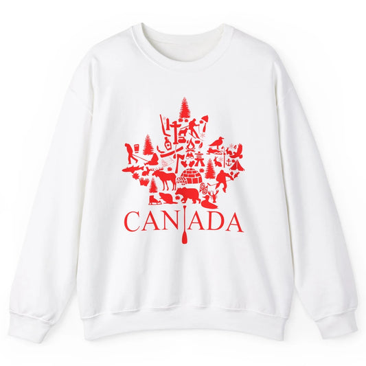 Canada Maple Leaf Canadian Symbols Canadian Root Gift Unisex Crewneck Sweatshirt