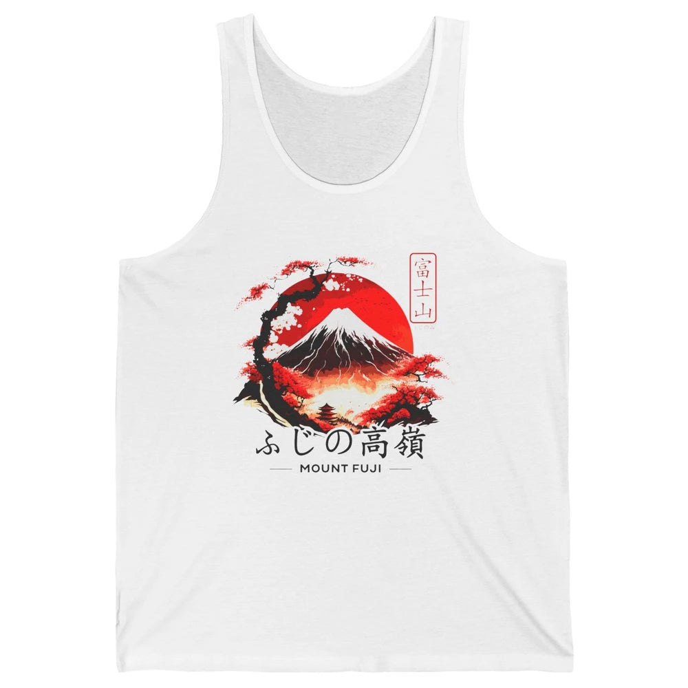 Vintage Sunset Mount Fuji The Highest Mountain In Japan Unisex Jersey Tank