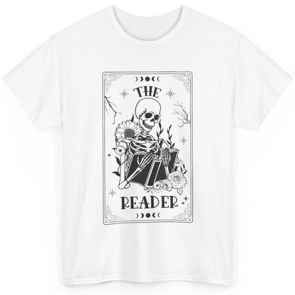 The Reader Skeleton Tarot Card Halloween Reader Book Lovers Classic Unisex T-Shirt