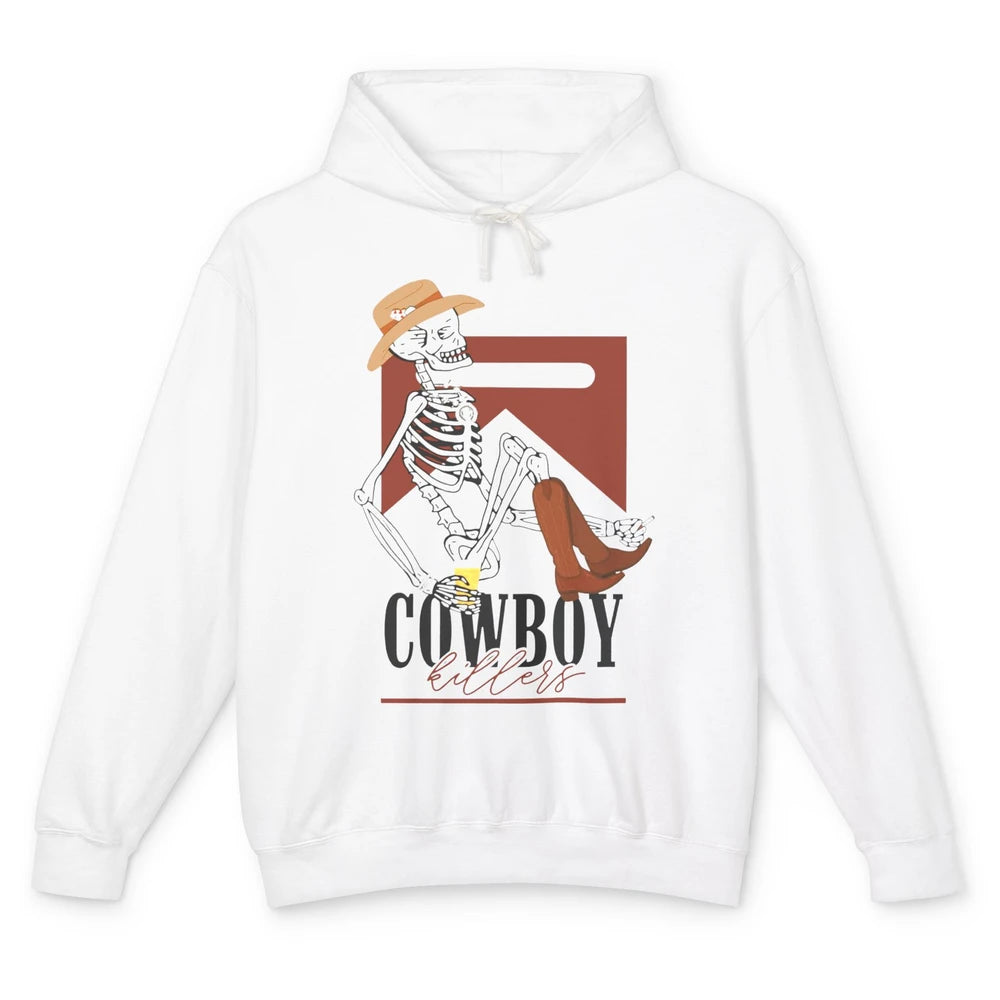 Cowboy Killers Skeleton Western Country Skull Vintage Retro Unisex Lightweight Hoodie