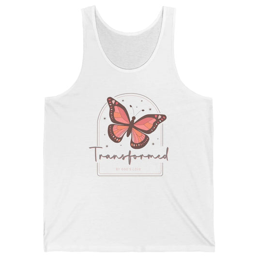 Transformed By God's Love Butterfly Faith Christian Jesus Unisex Jersey Tank