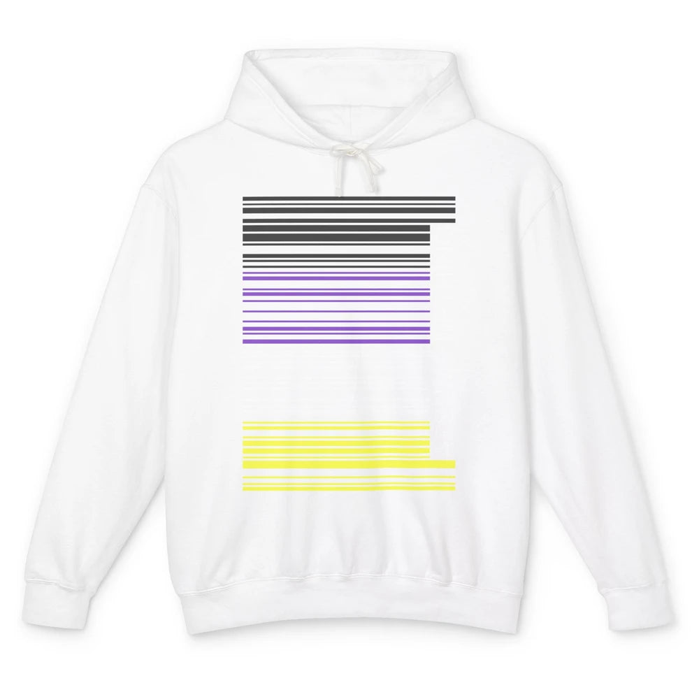 Assume Nothing Barcode Non Binary Genderqueer Pride Month Unisex Lightweight Hoodie