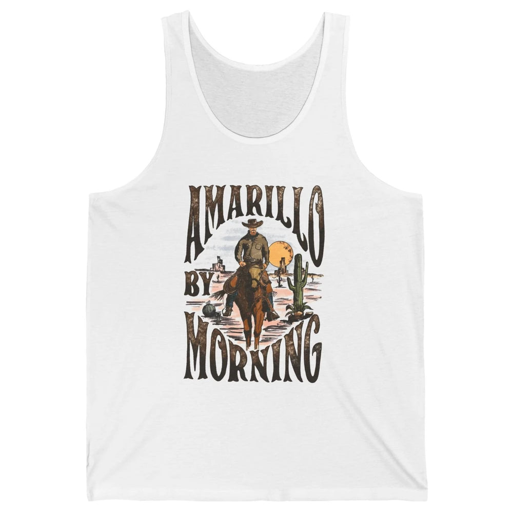 Amarillo By Morning Western Country Music Texas Cowboy Gift Unisex Jersey Tank