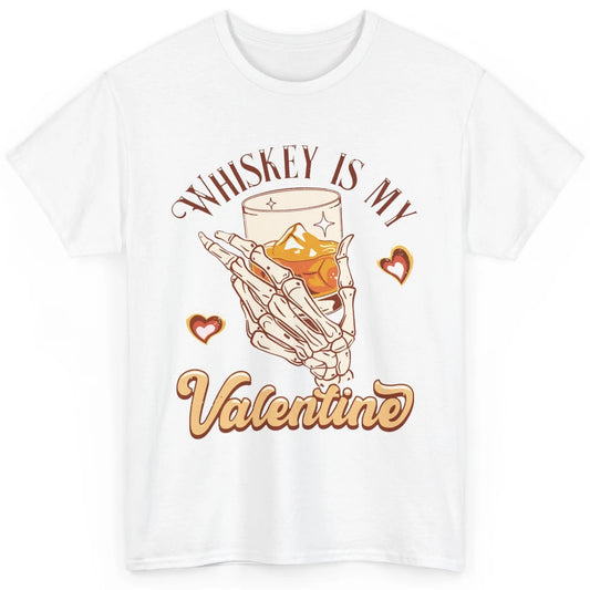 Whiskey is My Valentine Western Drinking Skeleton Valentine Classic Unisex T-Shirt