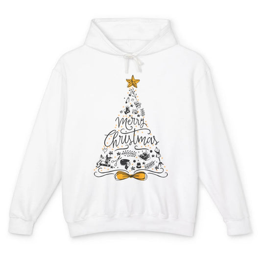 Funny Sewing Merry Christmas Tree Quilting Symbols Christmas Unisex Lightweight Hoodie