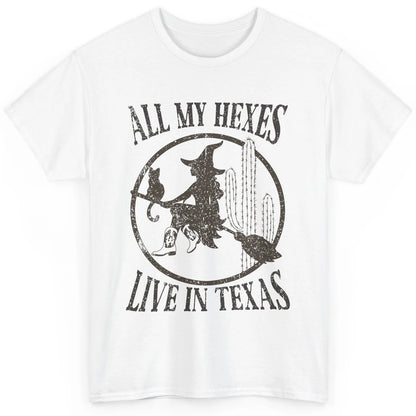 Cowgirl Witch All My Hexes Live in Texas Western Halloween Classic Unisex T-Shirt