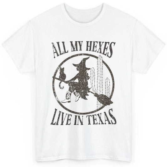 Cowgirl Witch All My Hexes Live in Texas Western Halloween Classic Unisex T-Shirt