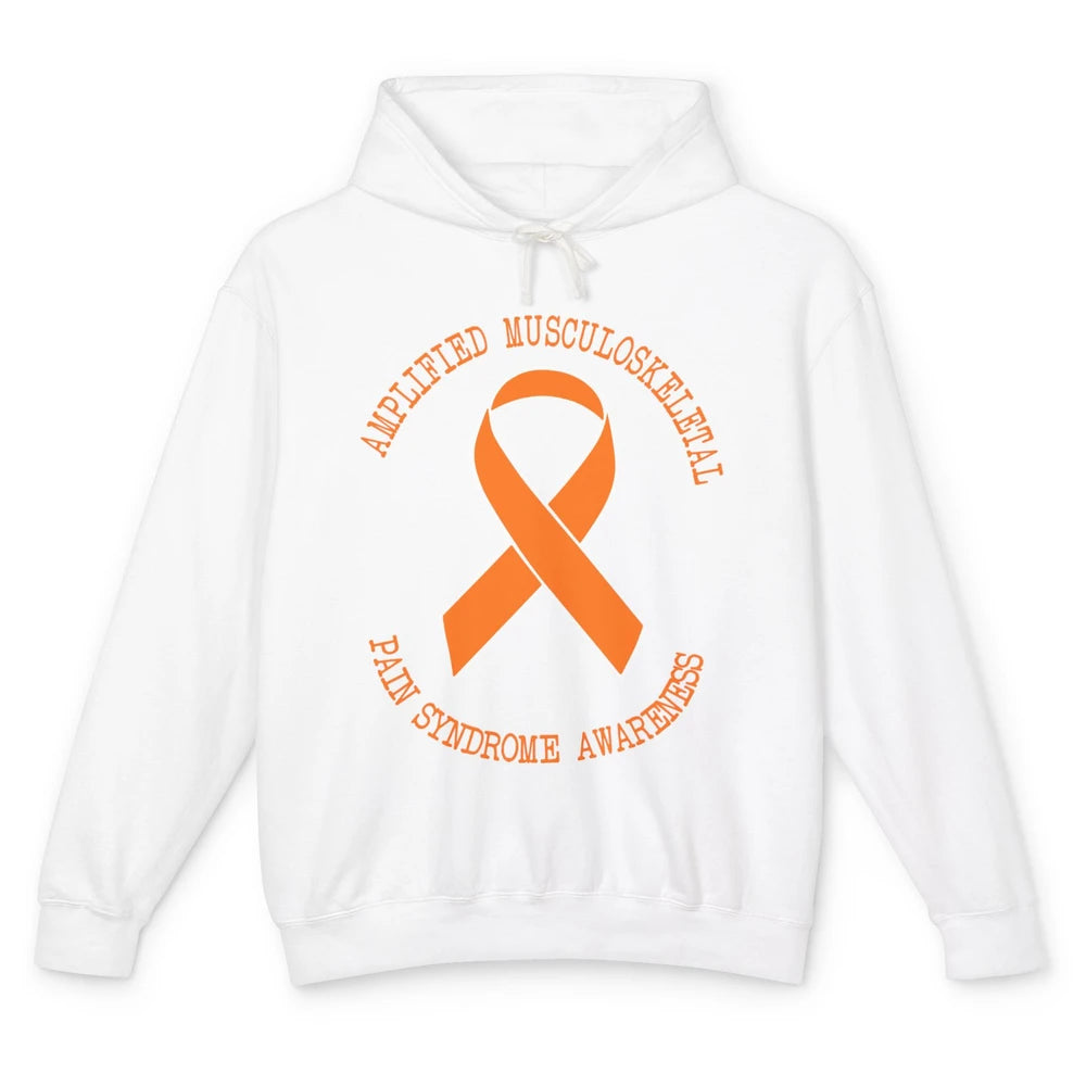 Amplified Musculoskeletal Pain Syndrome AMPS Orange Ribbon Unisex Lightweight Hoodie