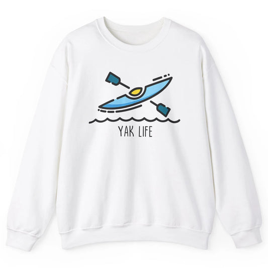 Yak Life Sunset Kayak Kayaking Retro 70s Paddling Outdoor Unisex Crewneck Sweatshirt