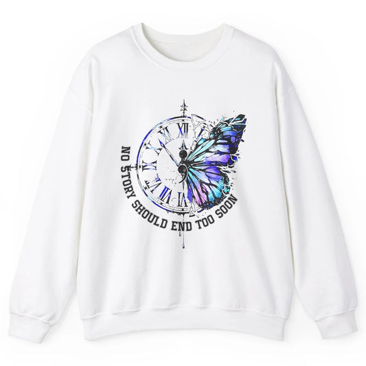 Suicide Prevention Butterfly No Story Should End Too Soon Unisex Crewneck Sweatshirt