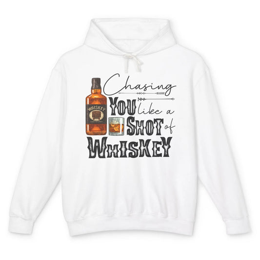 Retro Whiskey Chasing You Like A Shot Of Whiskey Western Unisex Lightweight Hoodie