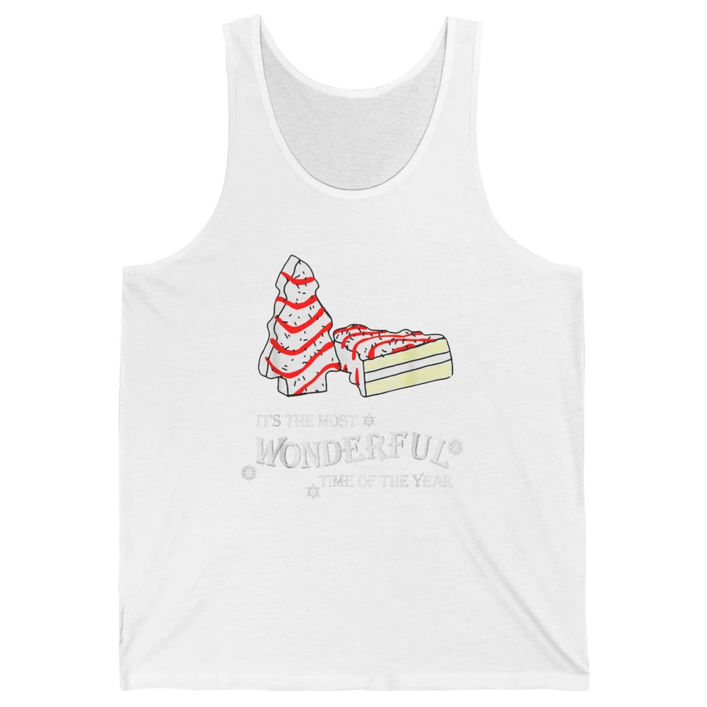 Merry Christmas Its The Most Wonderful Time Xmas Tree Cakes Unisex Jersey Tank