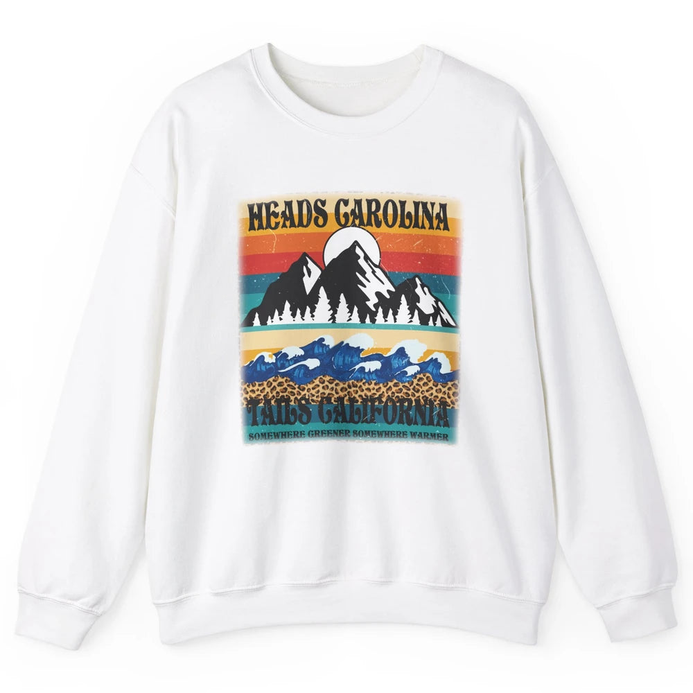 Vintage Heads Carolina Tail California Summer Beach Mountain Unisex Crewneck Sweatshirt