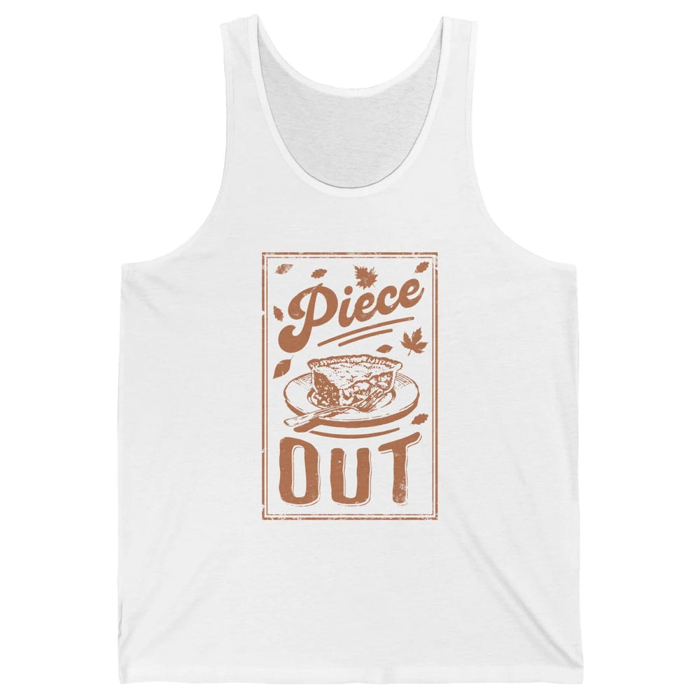 Retro Piece Out Pumpkin Pie Thanksgiving Dinner Fall Food Unisex Jersey Tank