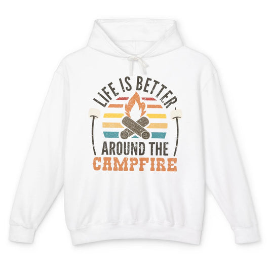 Campfire Life Is Better Around The Campfire Outdoor Camping Unisex Lightweight Hoodie