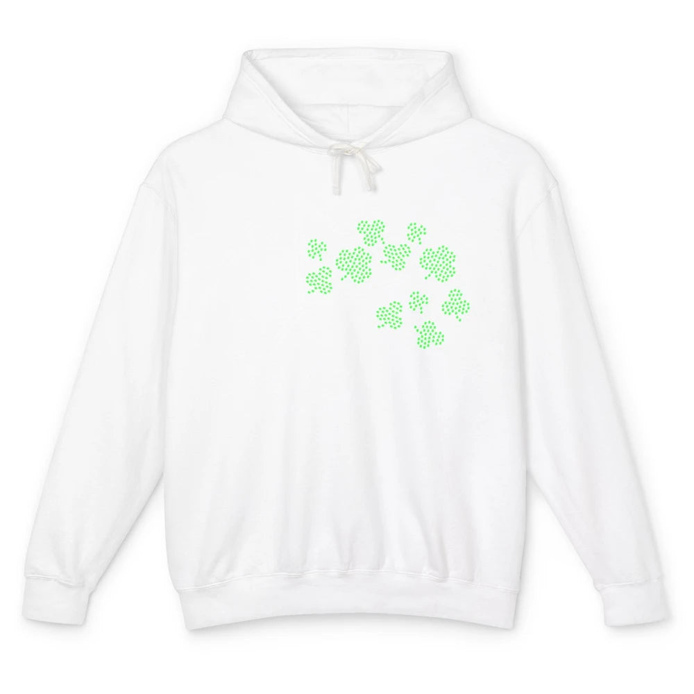 St Patrick's Day Martini Clover Bling Rhinestone Paddy's Day Unisex Lightweight Hoodie