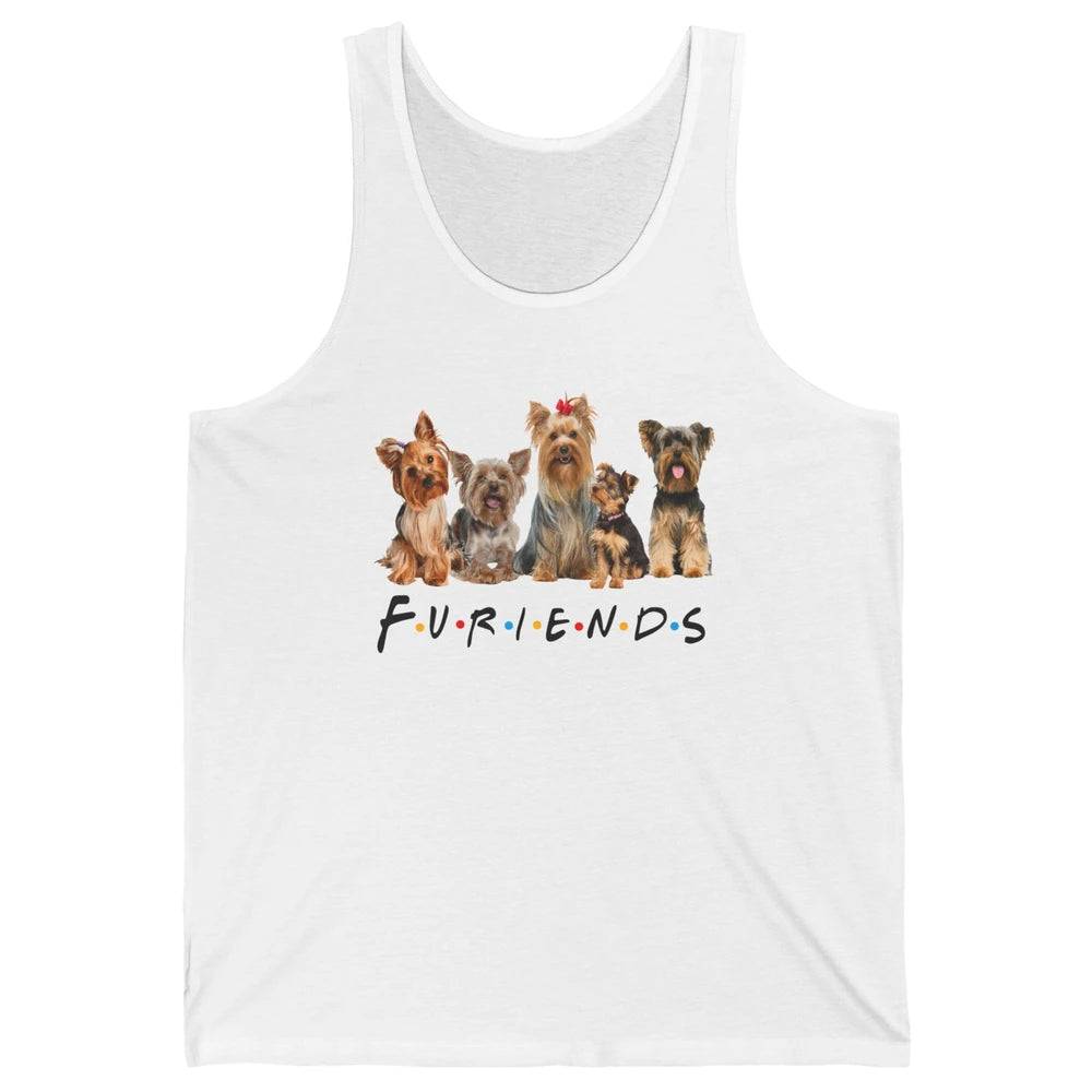 Funny Yorkie Furiends Merry Christmas Hat Yorkshire Terrier Unisex Jersey Tank