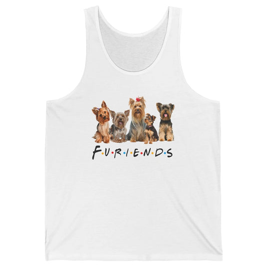 Funny Yorkie Furiends Merry Christmas Hat Yorkshire Terrier Unisex Jersey Tank