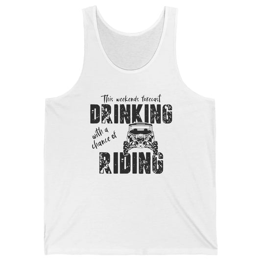 Vintage UTV Weekend Forecast Drinking Mud Riding SXS Life Unisex Jersey Tank