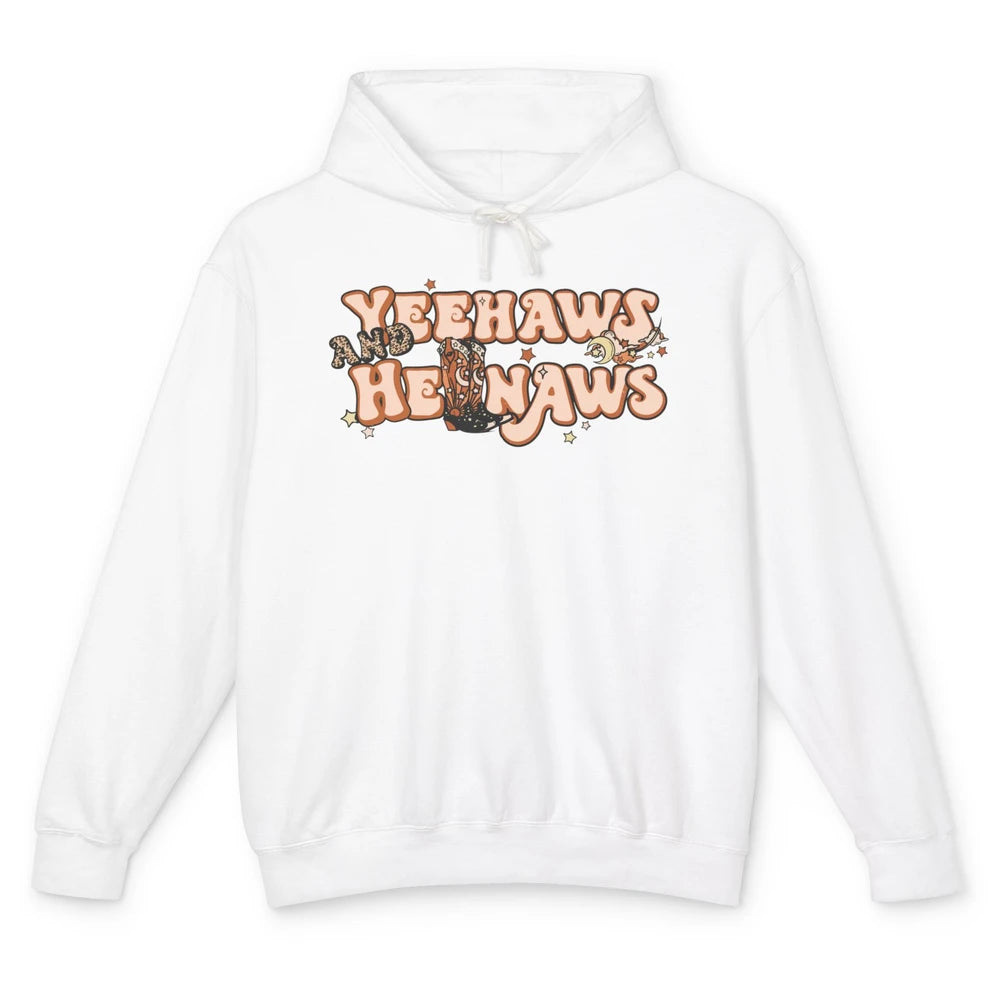 Boho Cowboy Boots Yeehaws And Hellnaws Western Country Girl Unisex Lightweight Hoodie