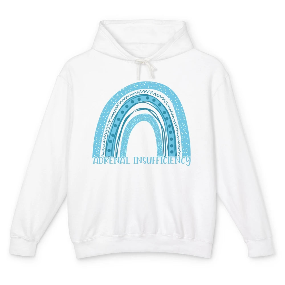 Adrenal Insufficiency Awareness Floral Light Blue Rainbow Unisex Lightweight Hoodie