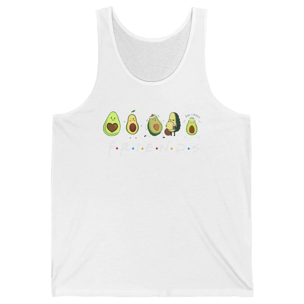 Avocado Friends Funny Avocado Running Drinking Avocado Lover Unisex Jersey Tank