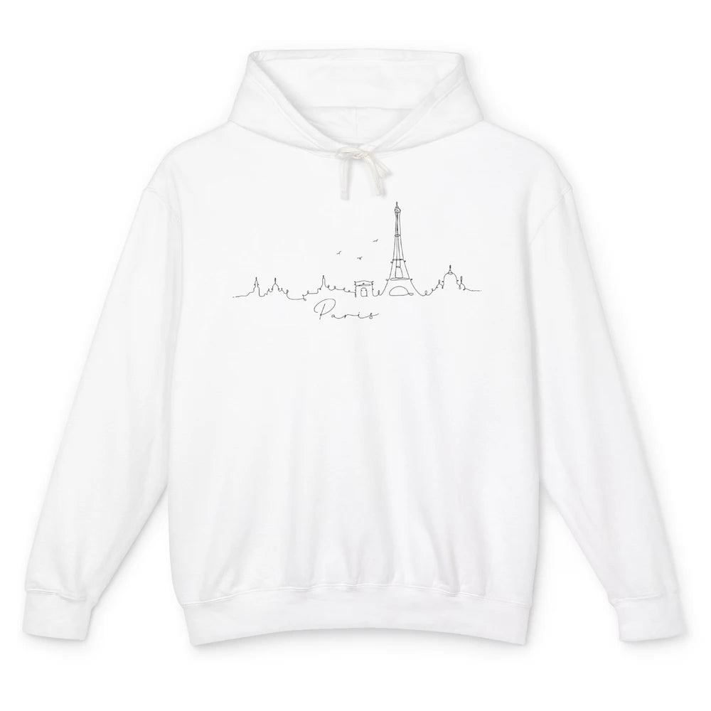 Paris Skyline Paris Eiffel Tower Souvenir Gift France Travel Unisex Lightweight Hoodie