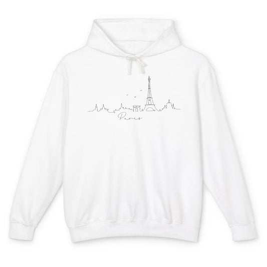 Paris Skyline Paris Eiffel Tower Souvenir Gift France Travel Unisex Lightweight Hoodie