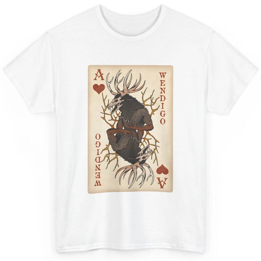 Scary Wendigo Original Cryptid Playing Card Tarot Reader Vintage Halloween Goth Classic Unisex T-Shirt