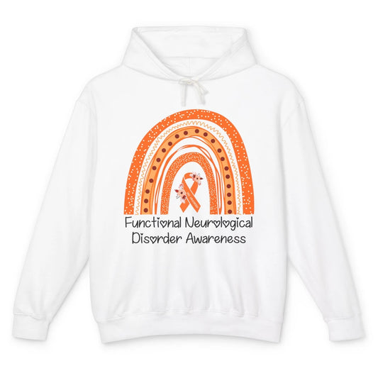 Functional Neurological Disorder Awareness FND Orange Ribbon Unisex Lightweight Hoodie