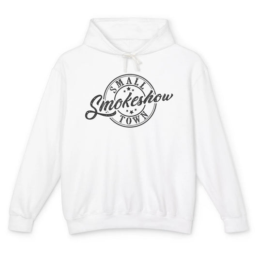 Retro Small Town Smokeshow Western Country Cowgirl Unisex Lightweight Hoodie