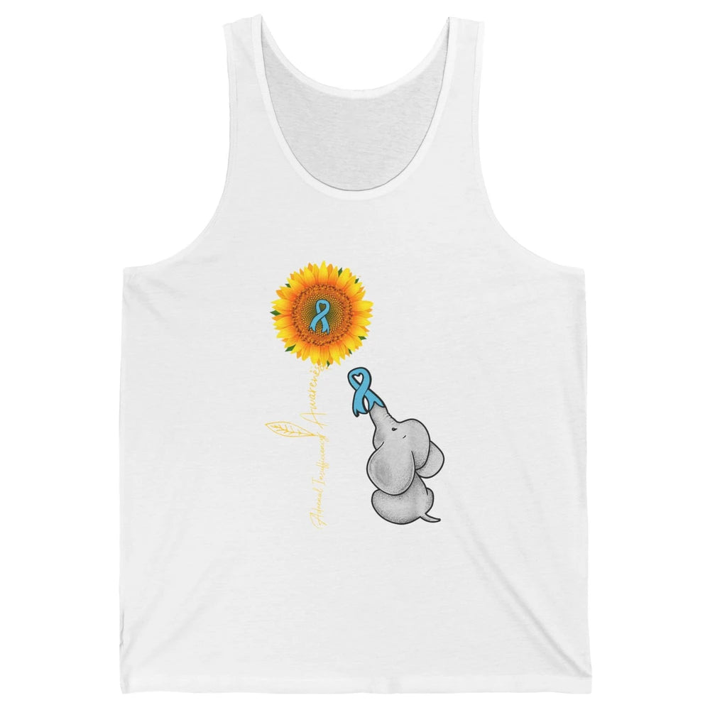 Adrenal Insufficiency Awareness Baby Elephant Sunflower Unisex Jersey Tank