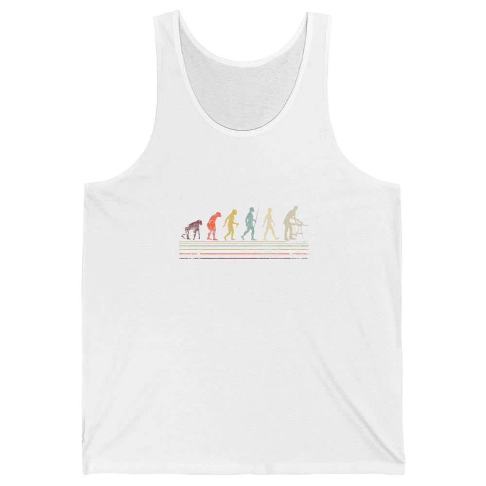 Carpenter Woodworking Evolution Woodworker Colorful Retro Unisex Jersey Tank