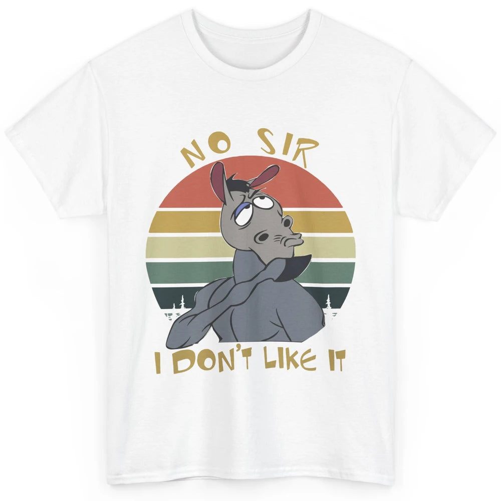 Vintage Llama No Sir I Don't Like It Funny Sarcastic Gift Classic Unisex T-Shirt